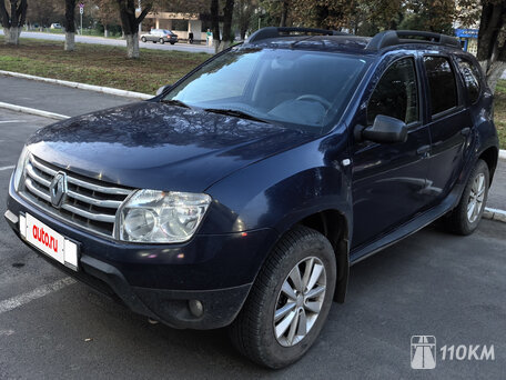 Renault, Duster, 1600, 102, бензин, внедорожник, механика, передний привод, среднее состояние, левый, синий, 970 000 ₽